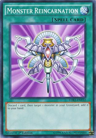 Monster Reincarnation LDK2-ENY32 card from Legendary Decks II