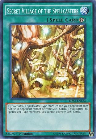 Secret Village of the Spellcasters LDK2-ENY33 card from Legendary Decks II