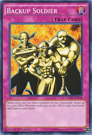 Backup Soldier LDK2-ENY39 card from Legendary Decks II