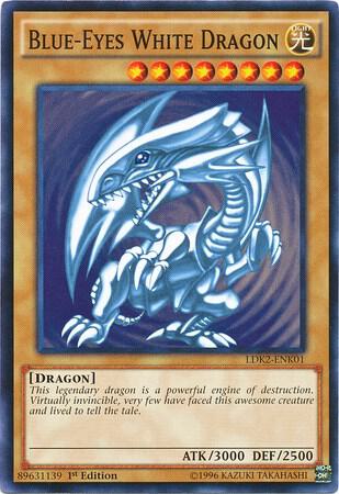 Blue-Eyes White Dragon (Version 2) LDK2-ENK01 card from Legendary Decks II