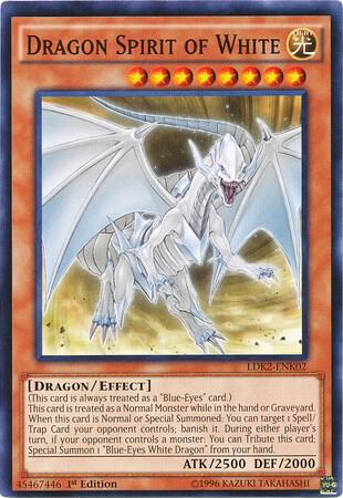 Dragon Spirit of White LDK2-ENK02 card from Legendary Decks II
