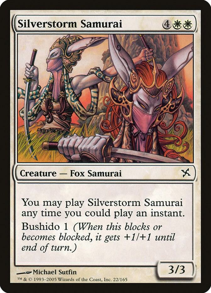 Silverstorm Samurai 22 card from Betrayers of Kamigawa