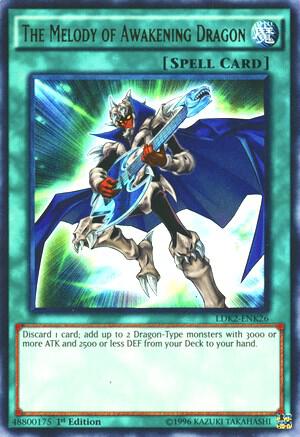 The Melody of Awakening Dragon LDK2-ENK26 card from Legendary Decks II