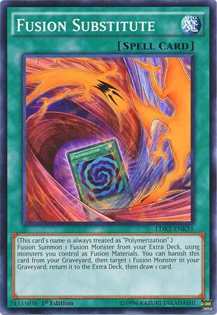 Fusion Substitute LDK2-ENK31 card from Legendary Decks II