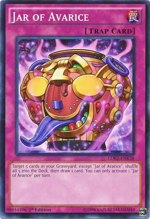 Jar of Avarice LDK2-ENK38 card from Legendary Decks II
