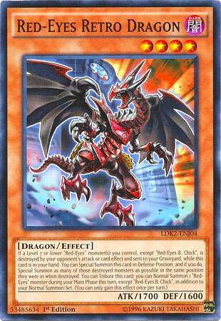 Red-Eyes Retro Dragon LDK2-ENJ04 card from Legendary Decks II