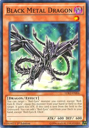 Black Metal Dragon LDK2-ENJ06 card from Legendary Decks II