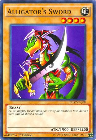 Alligator's Sword LDK2-ENJ08 card from Legendary Decks II