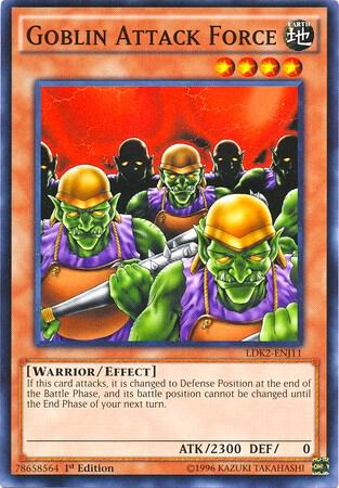 Goblin Attack Force LDK2-ENJ11 card from Legendary Decks II