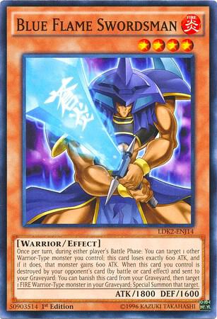Blue Flame Swordsman LDK2-ENJ14 card from Legendary Decks II