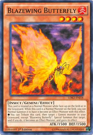 Blazewing Butterfly LDK2-ENJ18 card from Legendary Decks II