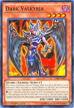 Dark Valkyria LDK2-ENJ19 card from Legendary Decks II