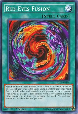 Red-Eyes Fusion LDK2-ENJ24 card from Legendary Decks II
