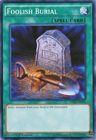 Foolish Burial LDK2-ENJ29 card from Legendary Decks II