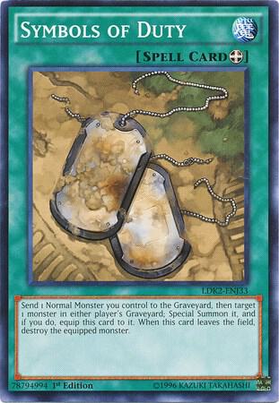 Symbols of Duty LDK2-ENJ33 card from Legendary Decks II