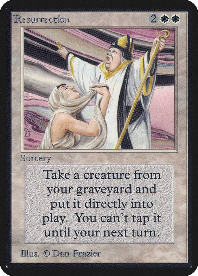 Resurrection card from Alpha Edition