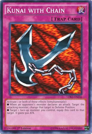 Kunai with Chain LDK2-ENJ36 card from Legendary Decks II