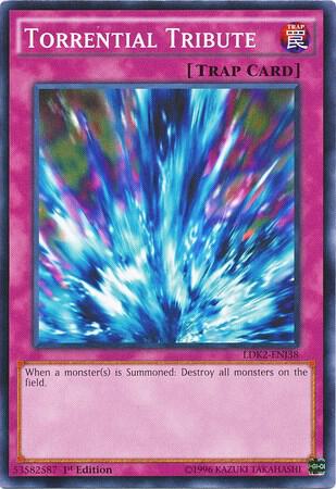Torrential Tribute LDK2-ENJ38 card from Legendary Decks II