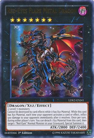 Red-Eyes Flare Metal Dragon LDK2-ENJ41 card from Legendary Decks II