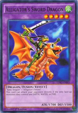 Alligator's Sword Dragon LDK2-ENJ43 card from Legendary Decks II