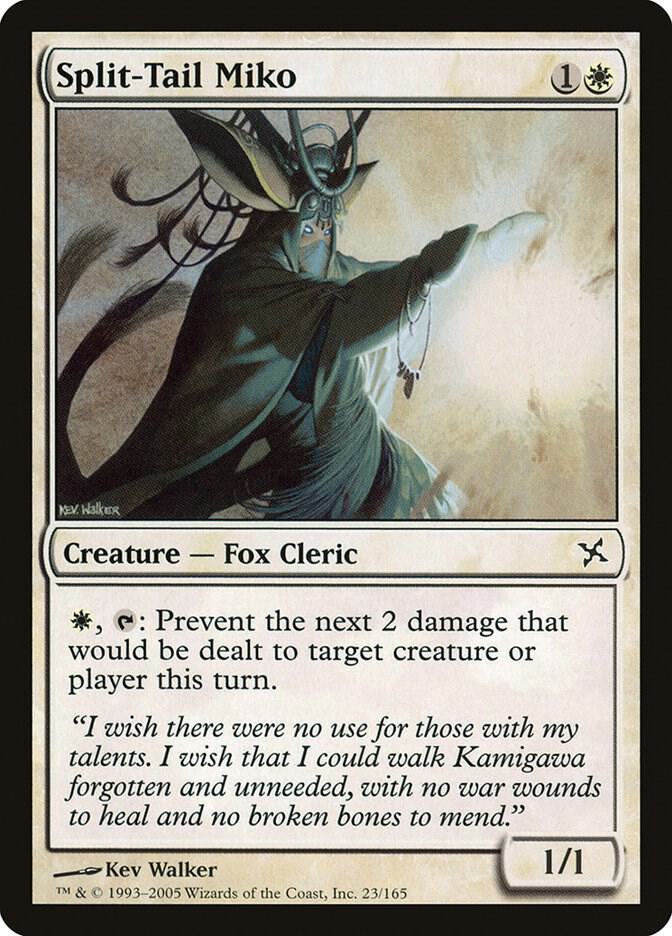 Split-Tail Miko 23 card from Betrayers of Kamigawa
