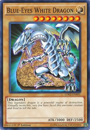 Blue-Eyes White Dragon (Version 4) LDK2-ENK01 card from Legendary Decks II