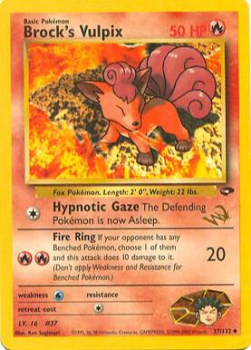 Brock's Vulpix [W Stamped] 037/132 card from WoTC Promo