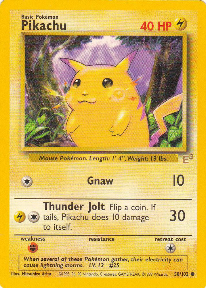 Pikachu - 58/102 (E3 Stamped) 058/102 card from Miscellaneous Cards & Products