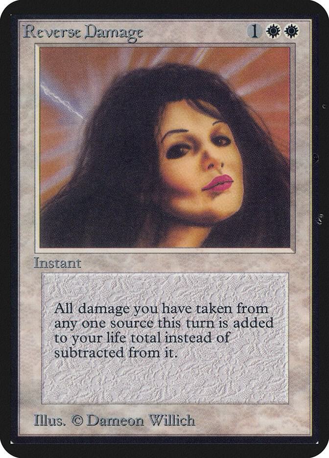 Reverse Damage card from Alpha Edition