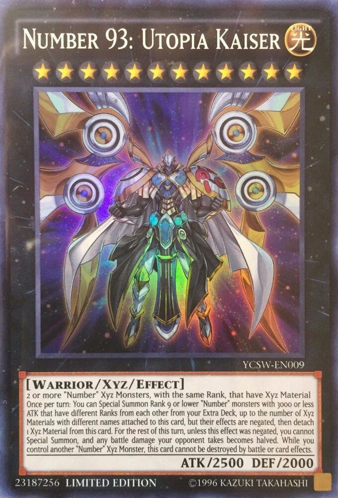Number 93: Utopia Kaiser YCSW-EN009 card from Yu-Gi-Oh! Championship Series Prize Cards