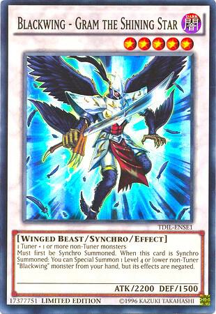 Blackwing - Gram the Shining Star TDIL-ENSE1 card from The Dark Illusion