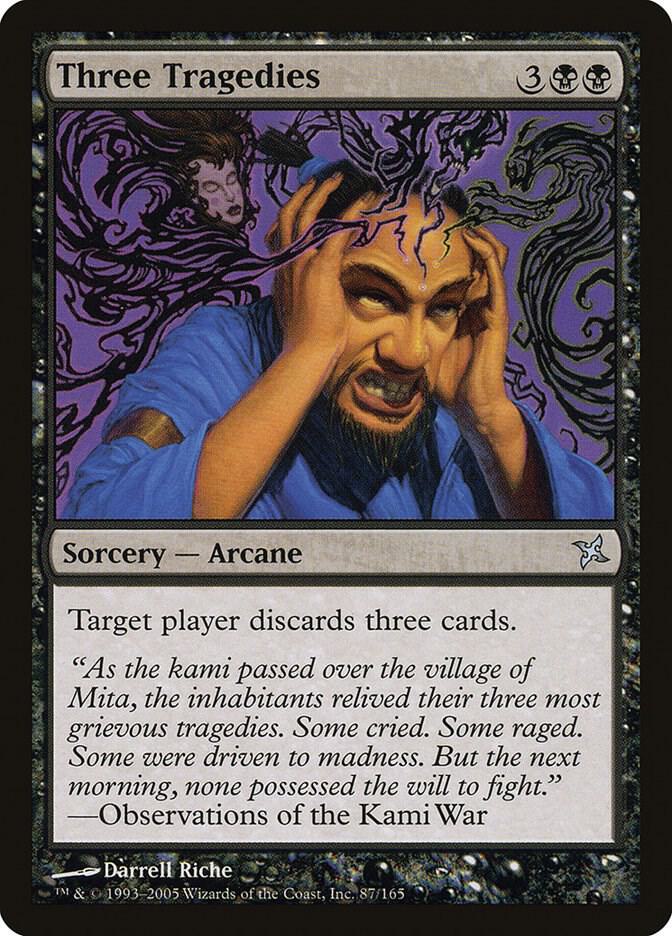 Three Tragedies 87 card from Betrayers of Kamigawa