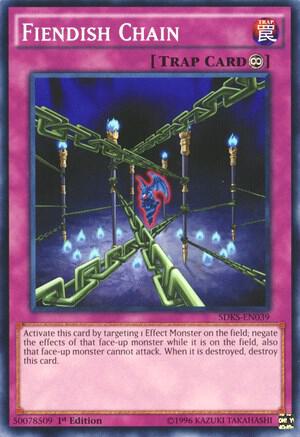 Fiendish Chain SDKS-EN039 card from Structure Deck: Seto Kaiba