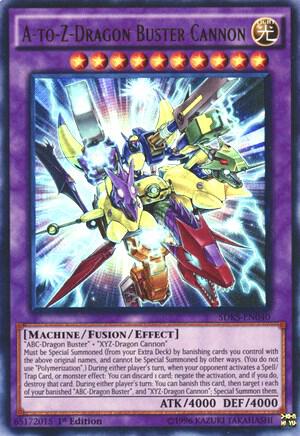 A-to-Z-Dragon Buster Cannon SDKS-EN040 card from Structure Deck: Seto Kaiba