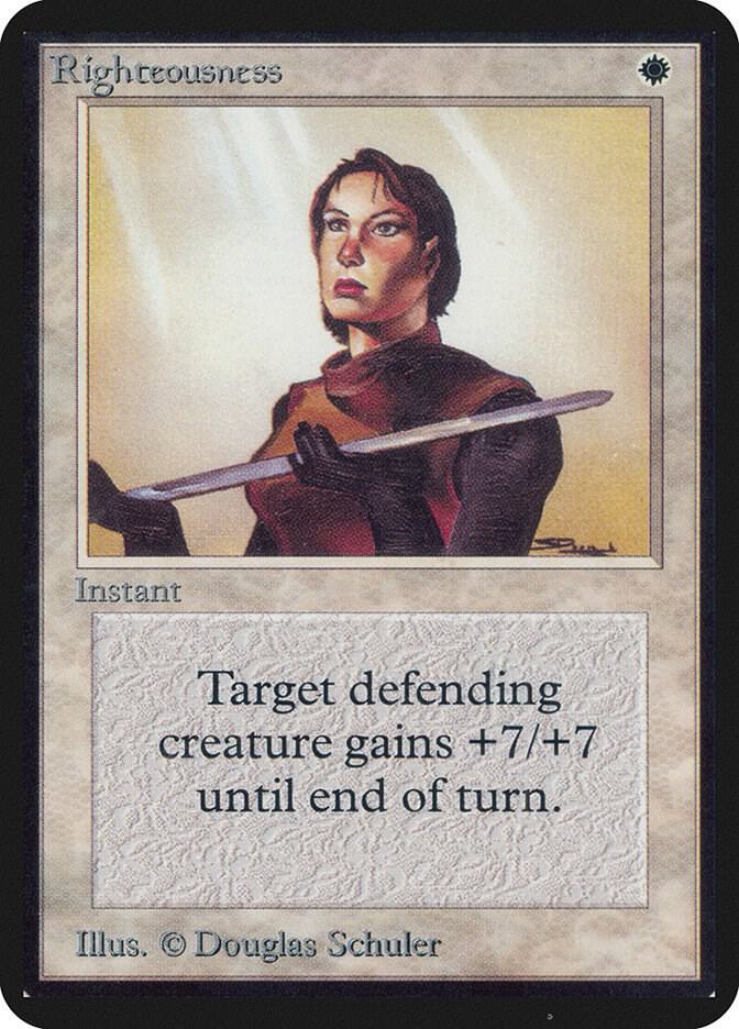 Righteousness card from Alpha Edition