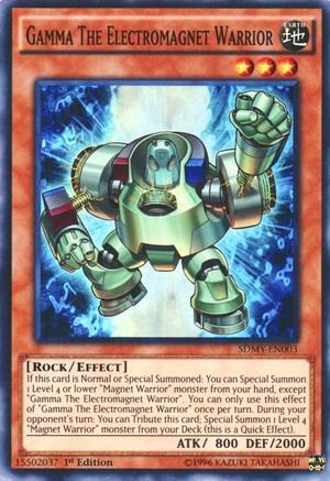 Gamma The Electromagnet Warrior SDMY-EN003 card from Structure Deck: Yugi Muto