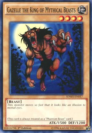 Gazelle the King of Mythical Beasts SDMY-EN017 card from Structure Deck: Yugi Muto