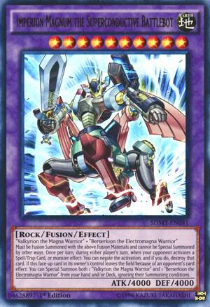 Imperion Magnum the Superconductive Battlebot SDMY-EN041 card from Structure Deck: Yugi Muto
