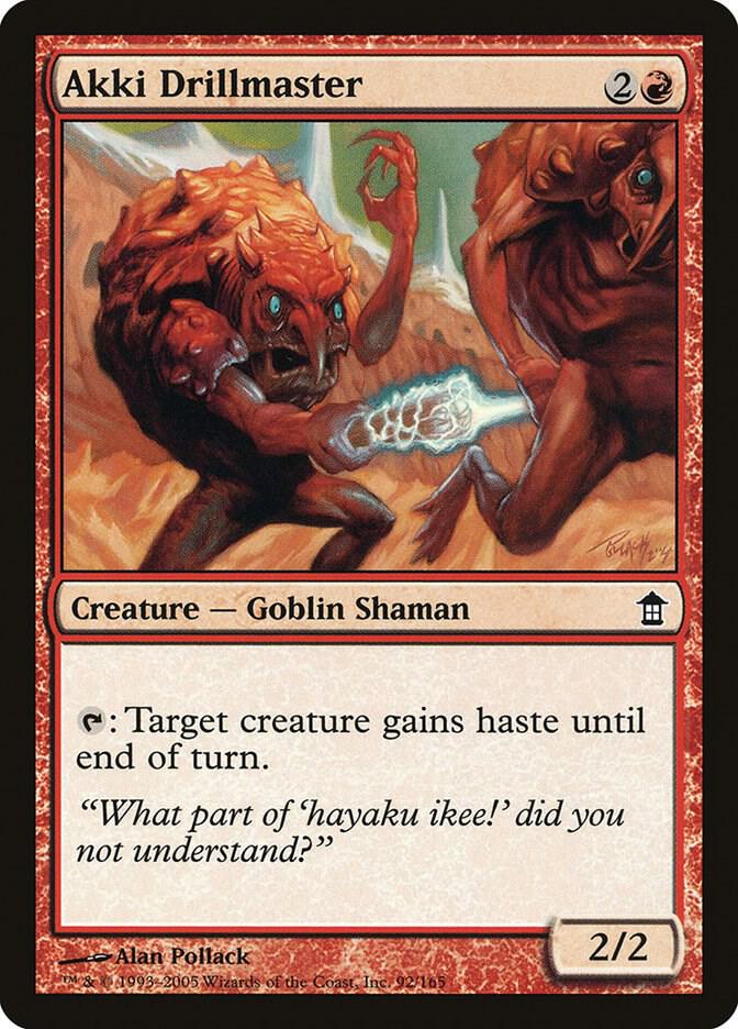 Akki Drillmaster 92 card from Saviors of Kamigawa