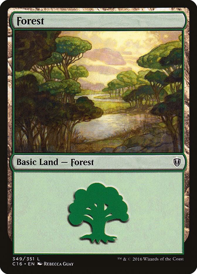 Forest 349 card from Commander 2016