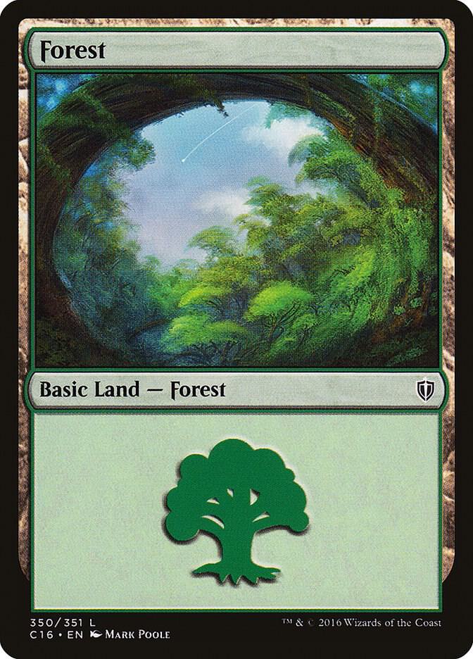 Forest 350 card from Commander 2016