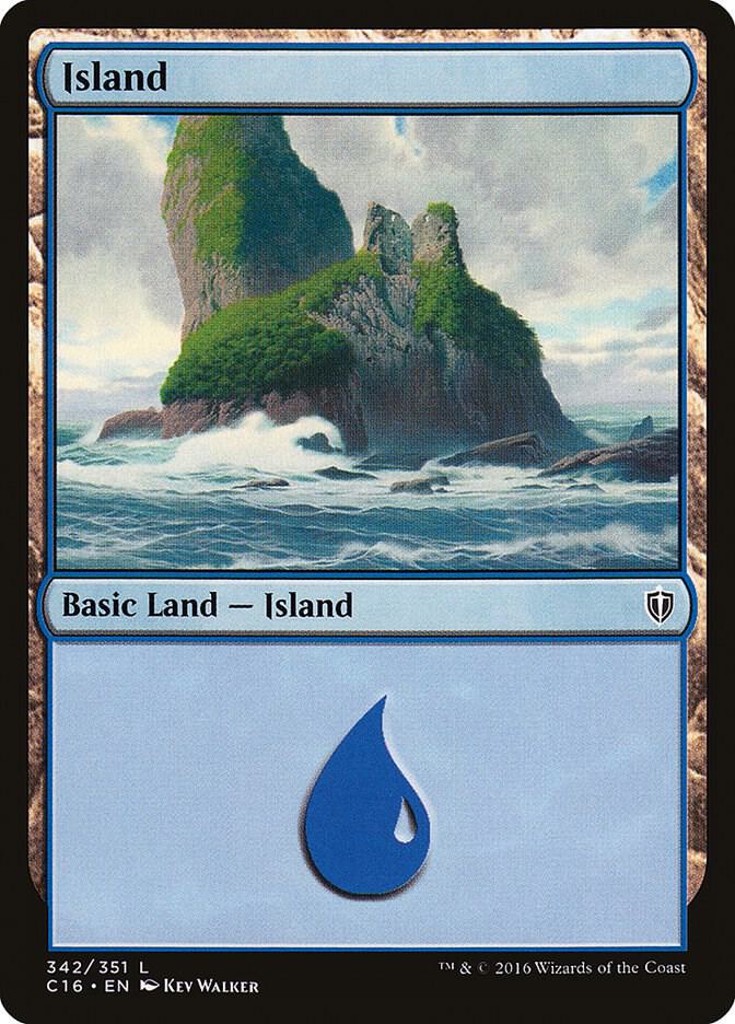 Island 342 card from Commander 2016