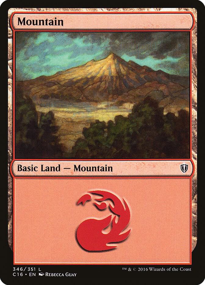 Mountain 346 card from Commander 2016