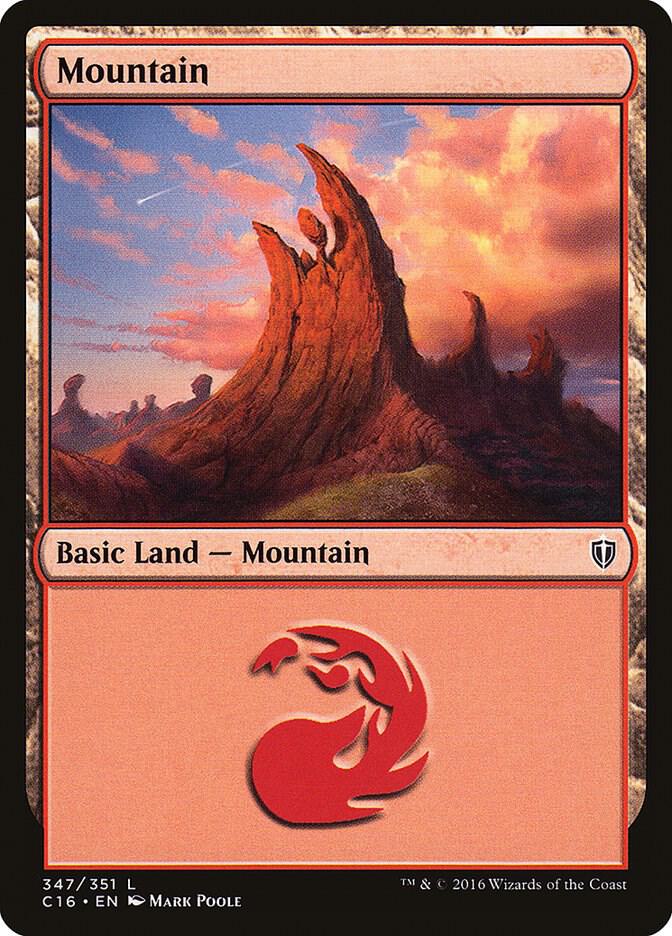 Mountain 347 card from Commander 2016