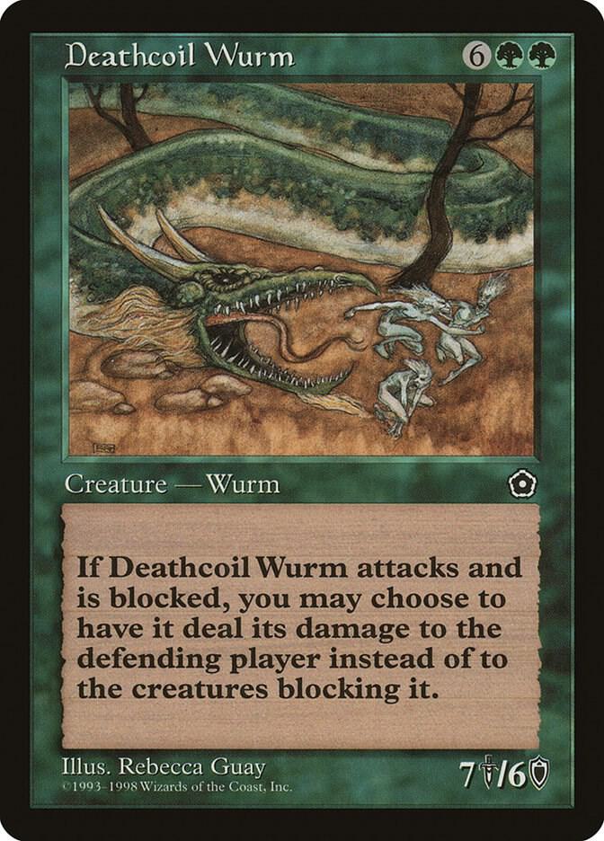 Deathcoil Wurm card from Portal Second Age