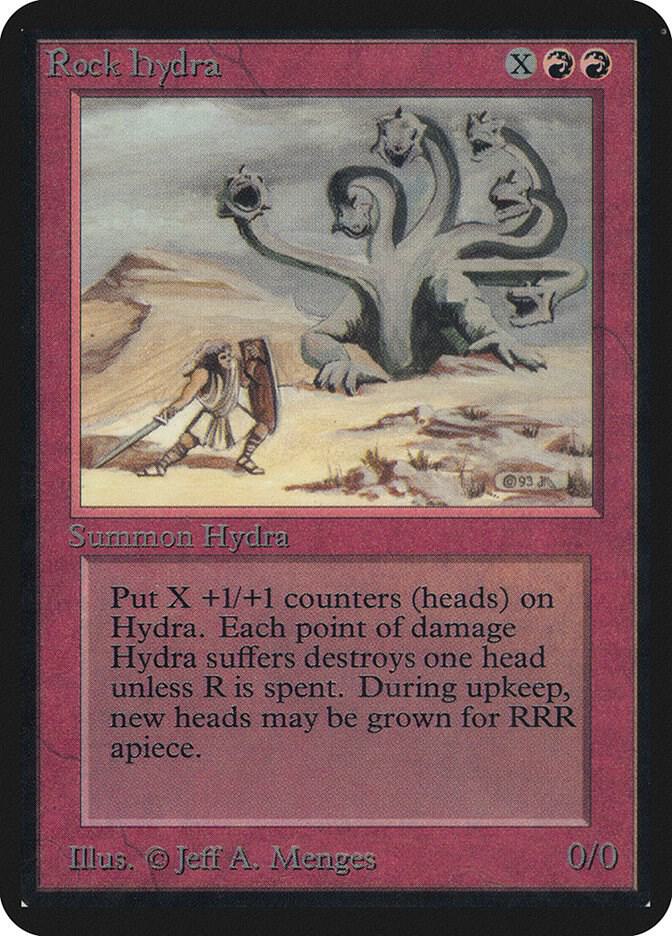 Rock Hydra card from Alpha Edition