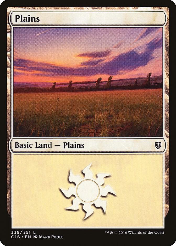 Plains 338 card from Commander 2016