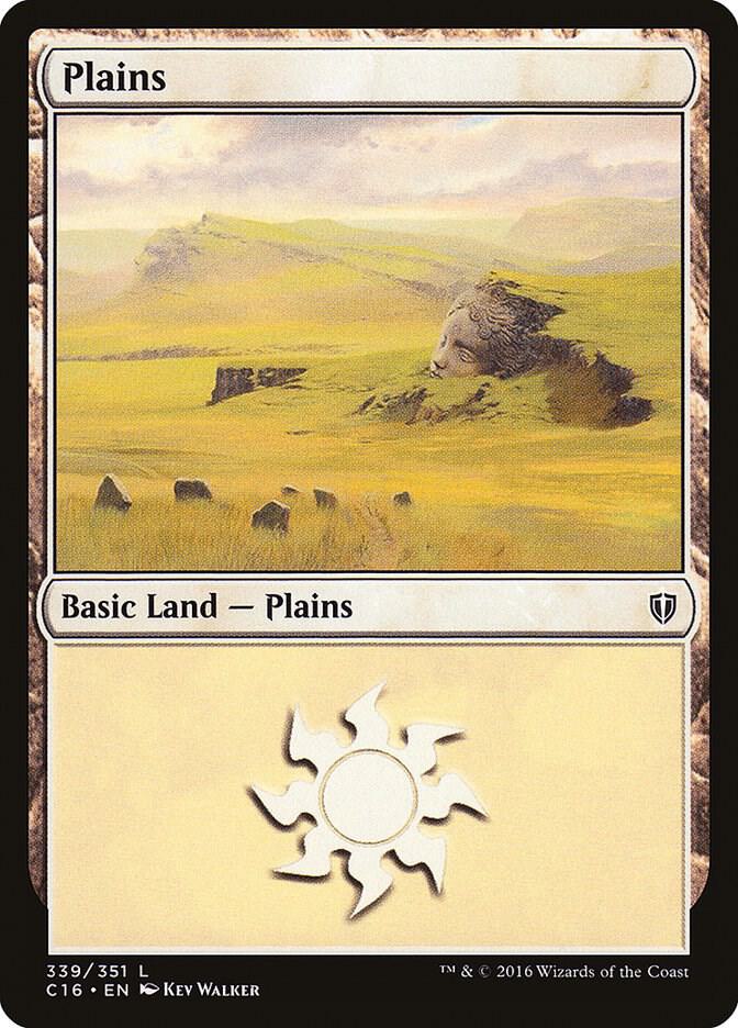 Plains 339 card from Commander 2016