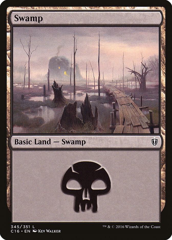Swamp 345 card from Commander 2016