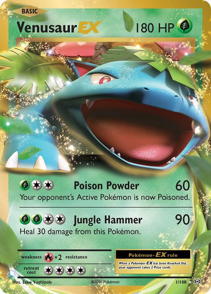 Venusaur EX 1/108 card from XY - Evolutions